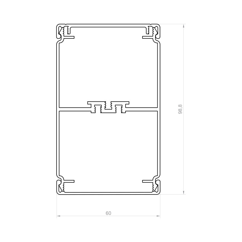 Profil LED P1-1 surowe aluminium