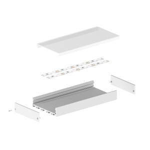 Profil LED P20-1 srebrny anodowany