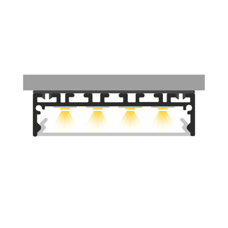 Profil LED P20-1 czarny lakierowany