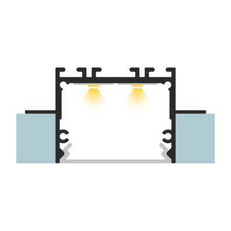 Profil LED P22-2 srebrny anodowany