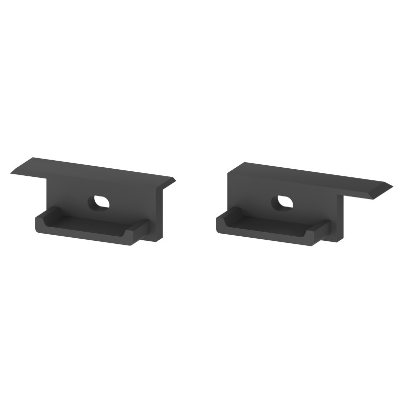 Zaślepki profilu P6-2 1/2 czarne do klosza C13