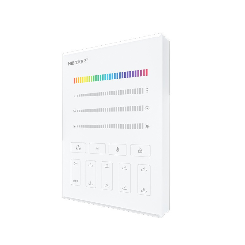 Panel Mi-Light B9 Cyfrowy Mono/CCT RGB biały – 8 scen