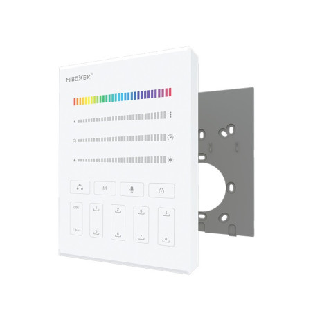 Panel Mi-Light B9 Cyfrowy Mono/CCT RGB biały – 8 scen