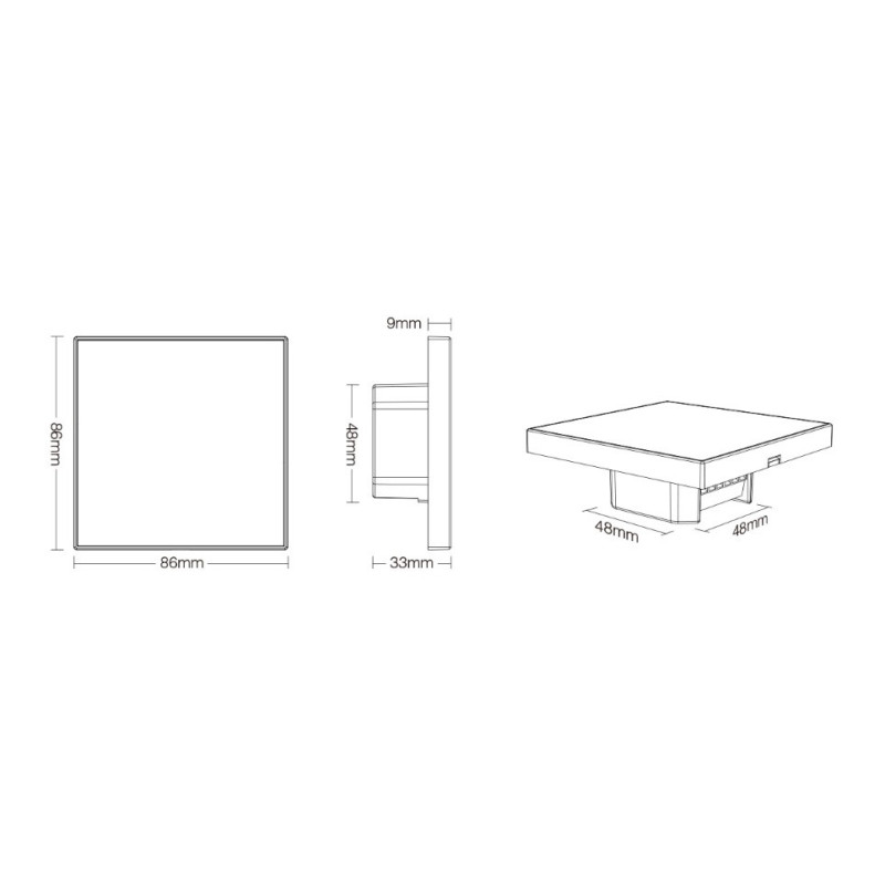 MiLight Pilot panelowy strefowy RGB + CCT T4