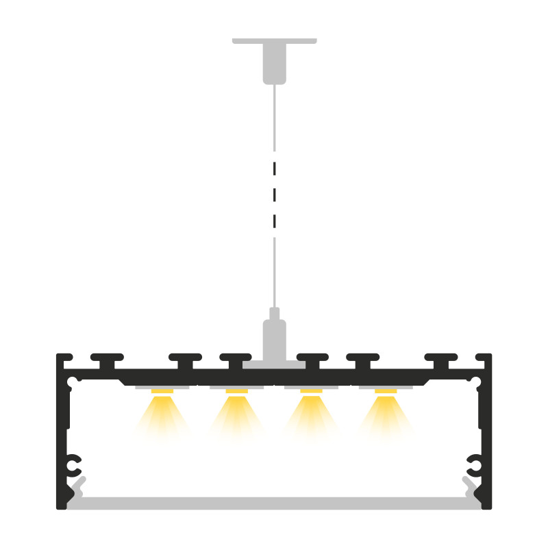 Profil LED P27-3 Czarny Lakierowany