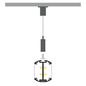 Profil LED P22-8  Czarny Lakierowany