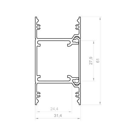 Profil LED P22-10 srebrny anodowany