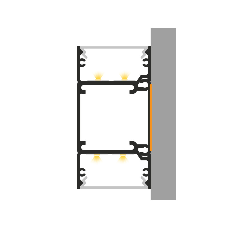 Profil LED P22-10 Czarny Lakierowany