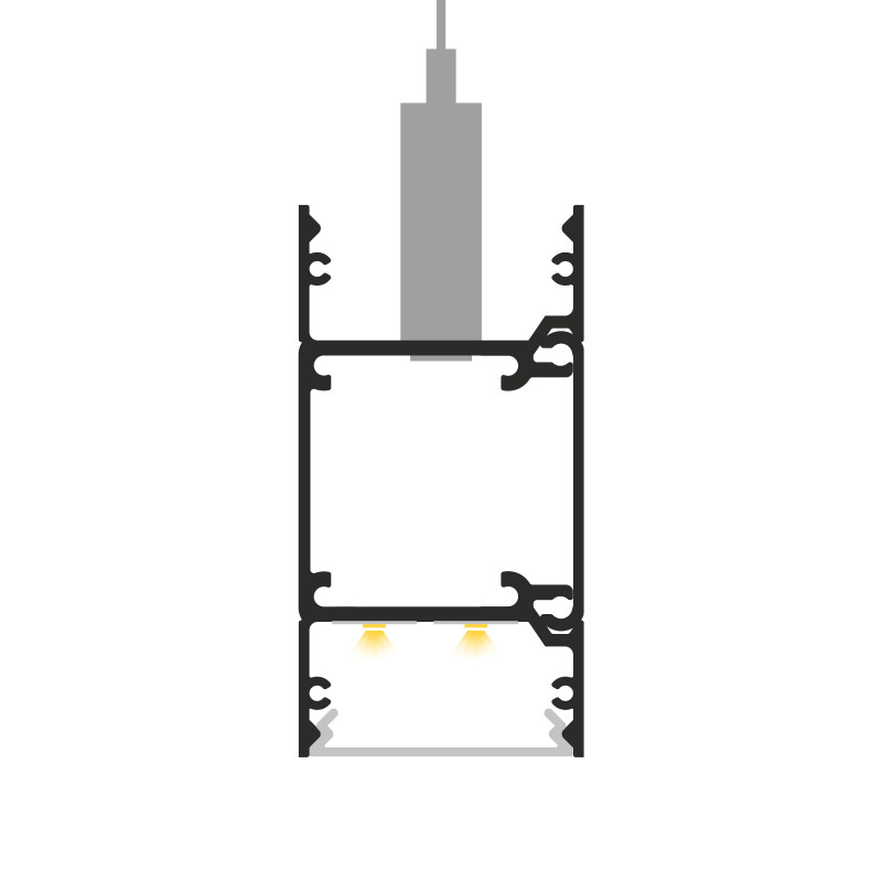 Profil LED P22-10 Czarny Lakierowany