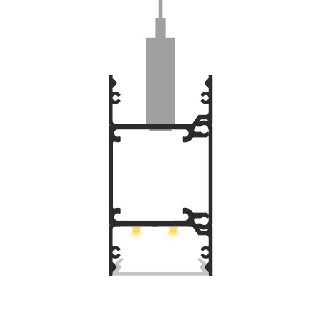 Profil LED P22-10 Czarny Lakierowany