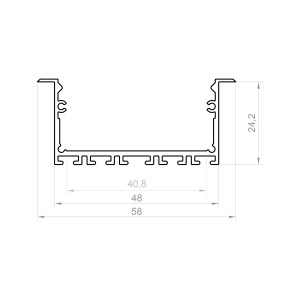 Profil LED P23-1 srebrny anodowany