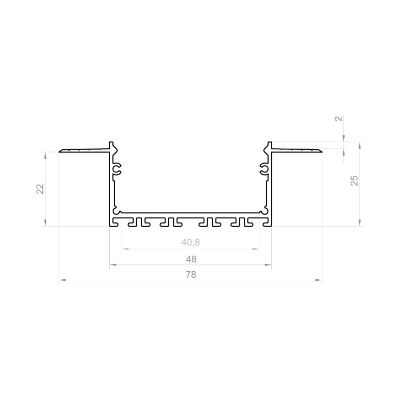 Profil LED P23-7 Czarny Lakierowany