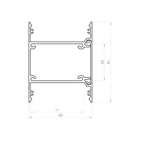 Profil LED P23-10 srebrny anodowany