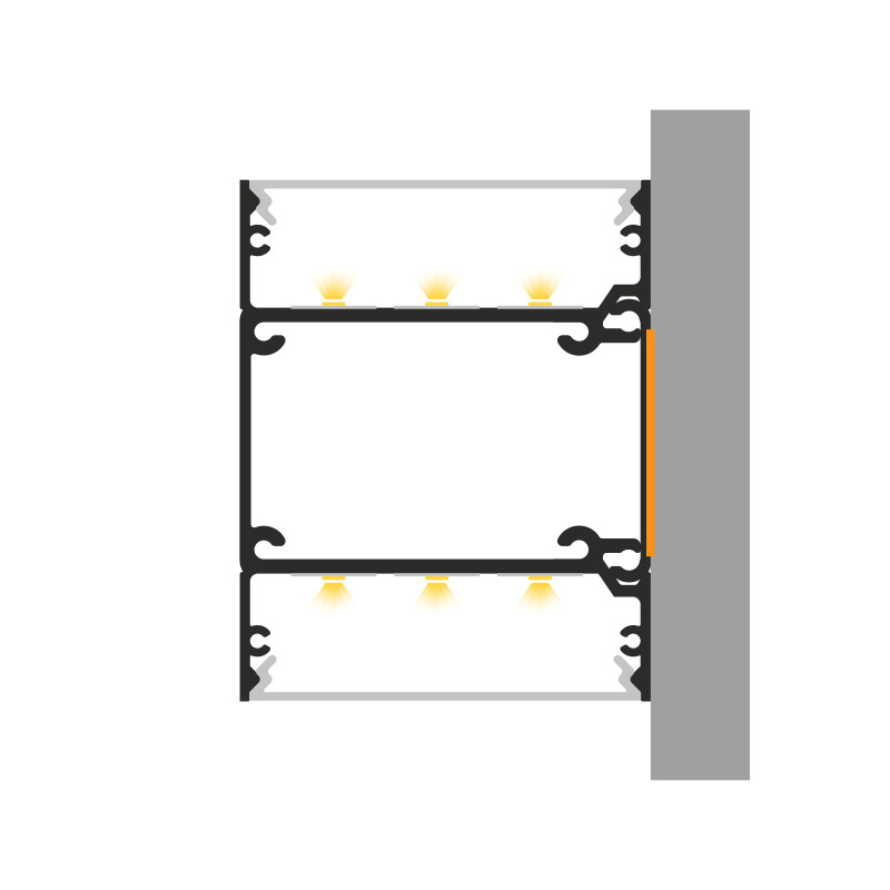 Profil LED P23-10 Czarny Lakierowany