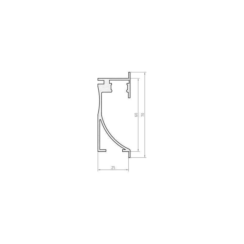 Profil LED P26-1 Czarny Lakierowany