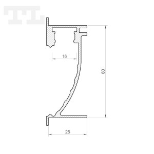 Profil LED P26-2 Czarny Lakierowany