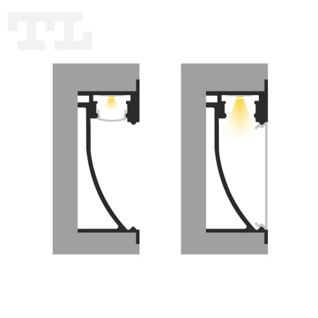Profil LED P26-2 Czarny Lakierowany