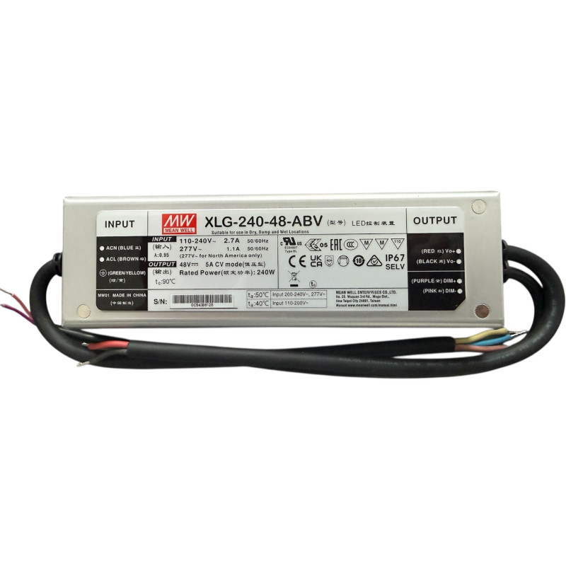 Zasilacz LED MEAN WELL XLG-240-48-ABV 240W 48V 5A