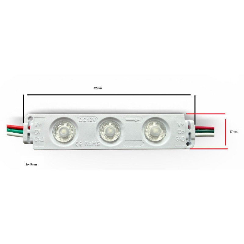 MODUŁ CYFROWY LED piksel RGB WS2811 IP65 20szt
