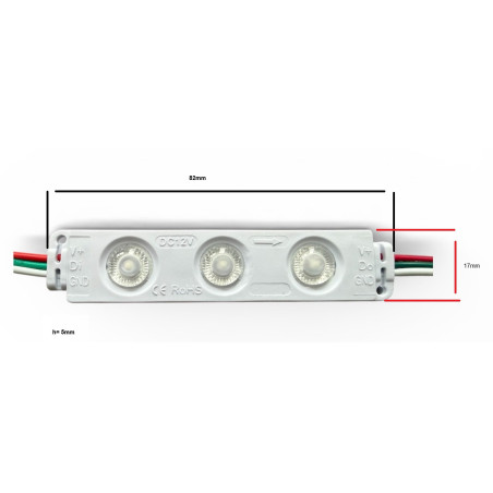 MODUŁ CYFROWY LED piksel RGB WS2811 IP65 20szt
