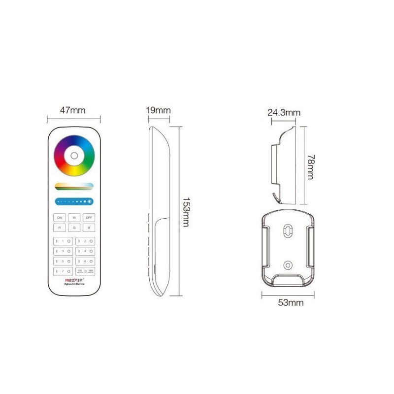 MiLight Pilot strefowy RGB+CCT FUT089Z Zigbee 3.0 7-stref