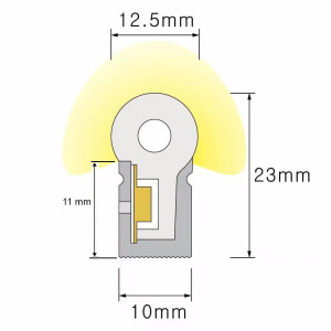 NEON COB flex analogowy biały ciepły 3000K 10W 24V IP67 528LED/m CRI 90 - 10 metrów