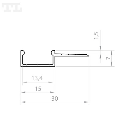 Profil LED GK6-3 1/2 grafitowy lakierowany
