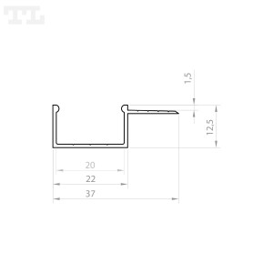 Profil LED GK14-3 1/2 czarny lakierowany