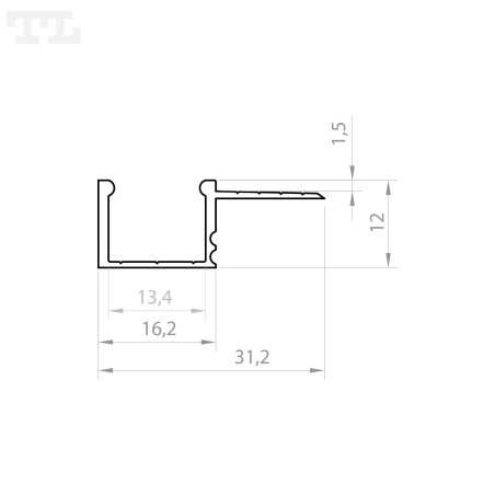 Profil LED GK18-3 1/2 grafitowy lakierowany
