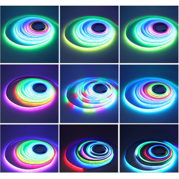 20m zestaw LED cyfrowy muzyczny COB RGB+CCT 20W 24V WS2805 840 LED/m