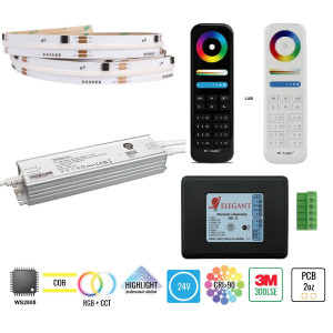 20m zestaw LED cyfrowy muzyczny COB RGB+CCT 20W 24V WS2805 840 LED/m