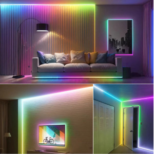 27,5m zestaw LED cyfrowy muzyczny COB RGB+CCT 20W 24V WS2805 840 LED/m