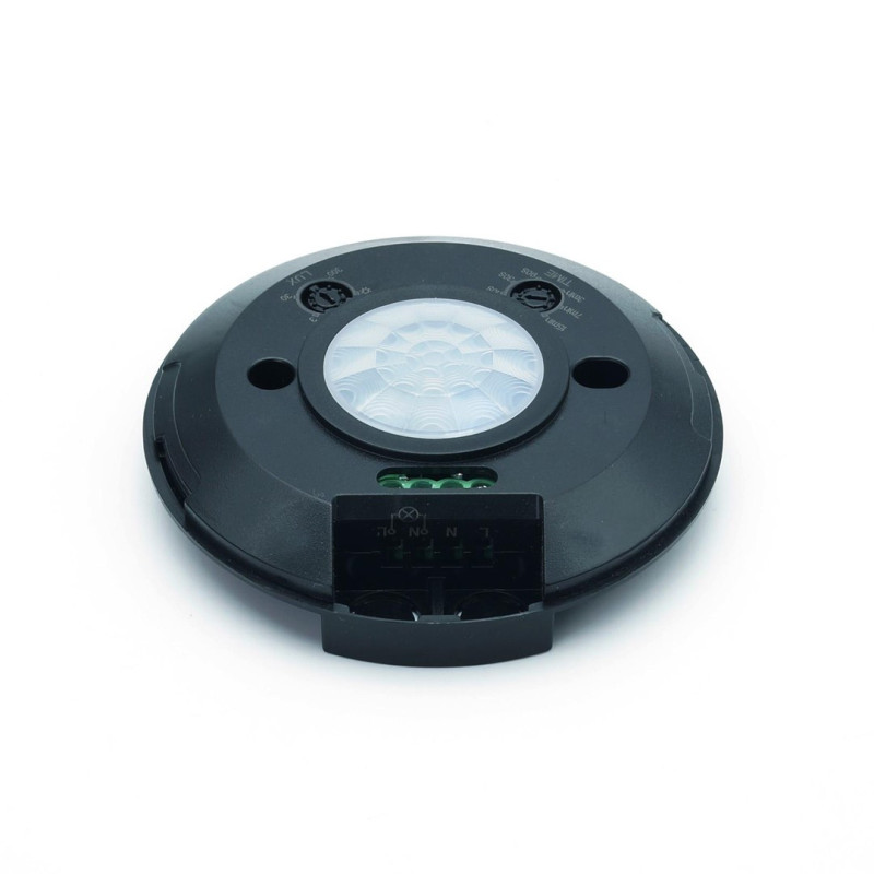CZUJNIK RUCHU SUFITOWY PIR 230V 400W czarny ultra płaski