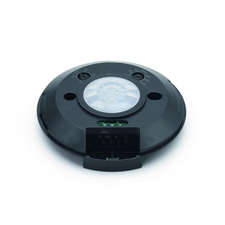CZUJNIK RUCHU SUFITOWY PIR 230V 400W czarny ultra płaski