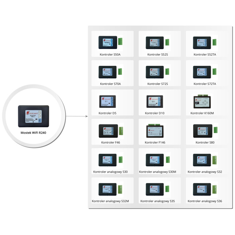 R240 Mostek Wi-Fi Elegant APLIKACJA LED