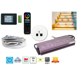 30m zestaw schodowo-korytarzowy F40 COB WS2811 RGB 24V