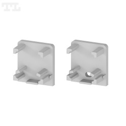 Zaślepki profilu P13-2 szare do klosza C25