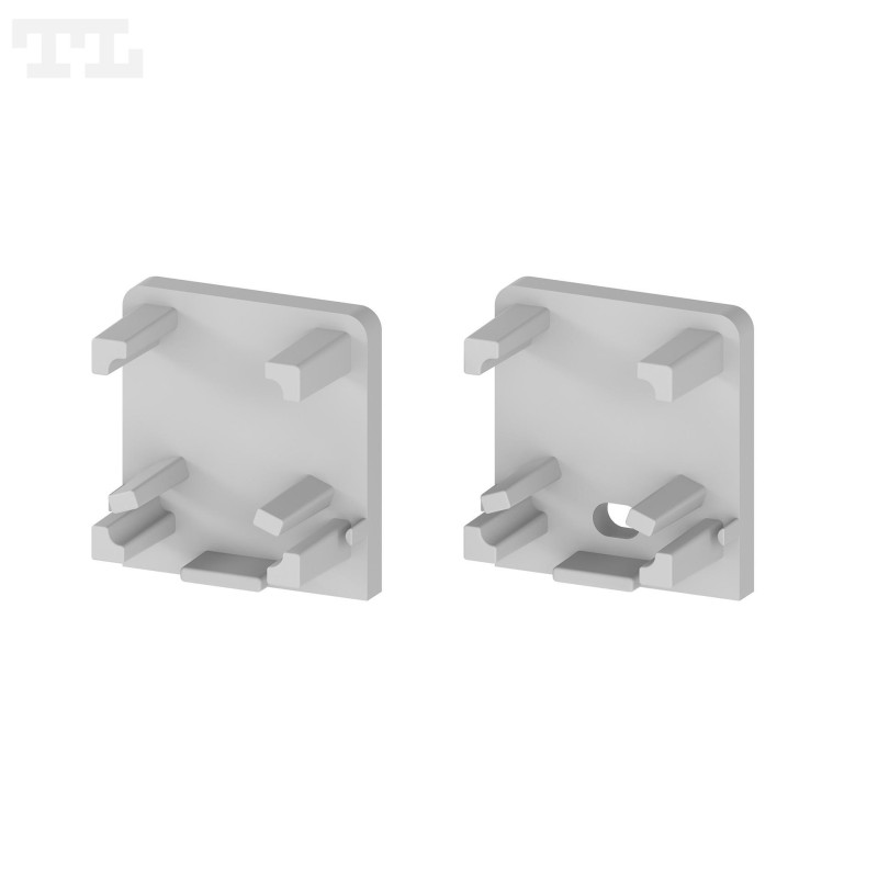 Zaślepki profilu P13-2 szare do klosza C25