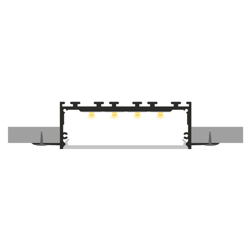 Profil LED P27-7 czarny lakierowany