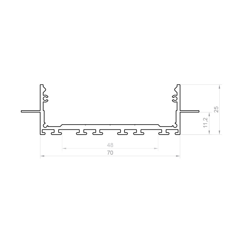 Profil LED P27-2 biały lakierowany