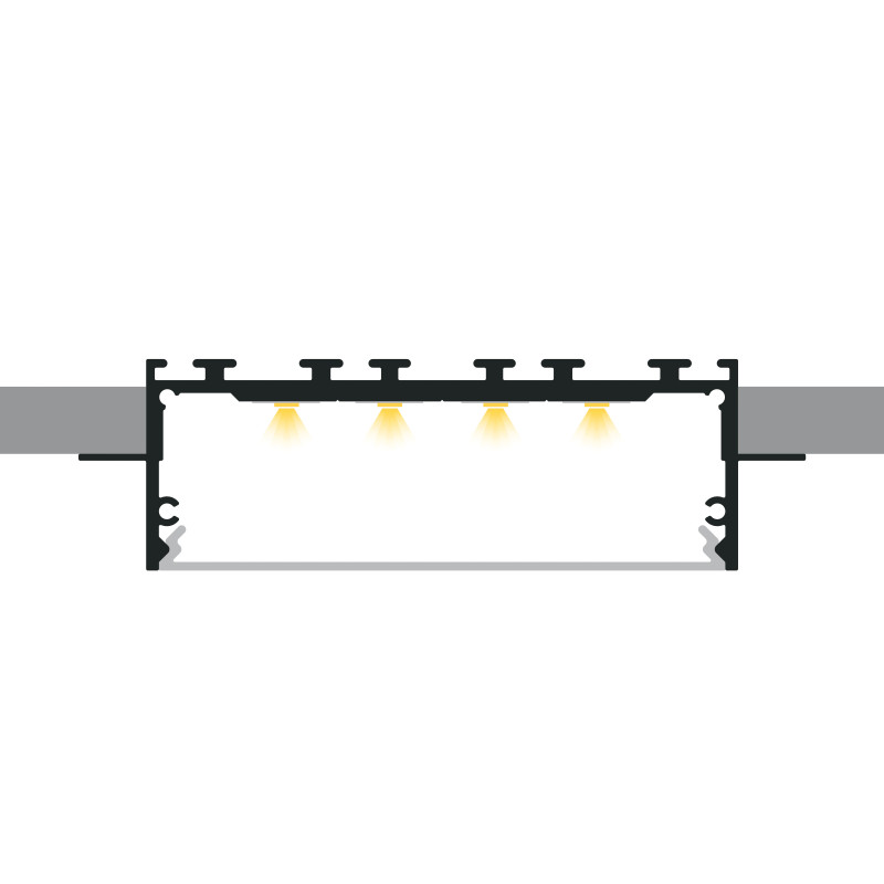 Profil LED P27-2 czarny lakierowany