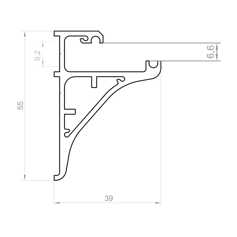 Profil LED P10-6 biały lakierowany