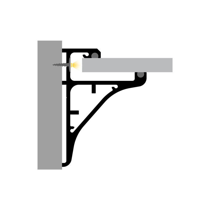 Profil LED P10-6 czarny lakierowany