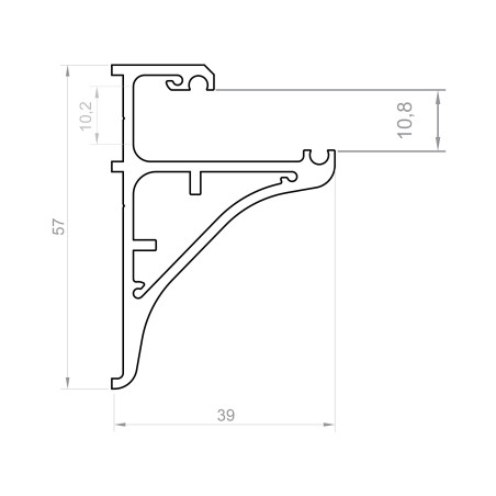Profil LED P10-10 czarny lakierowany
