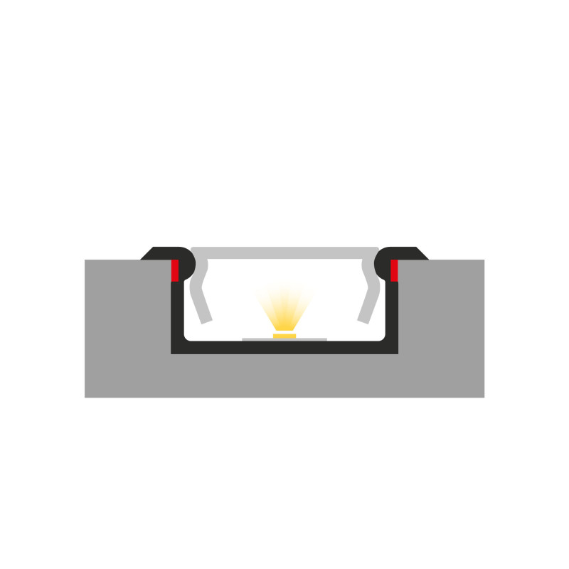 Profil LED P6-5 czarny lakierowany