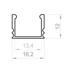 Profil LED P5-2 srebrny anodowany