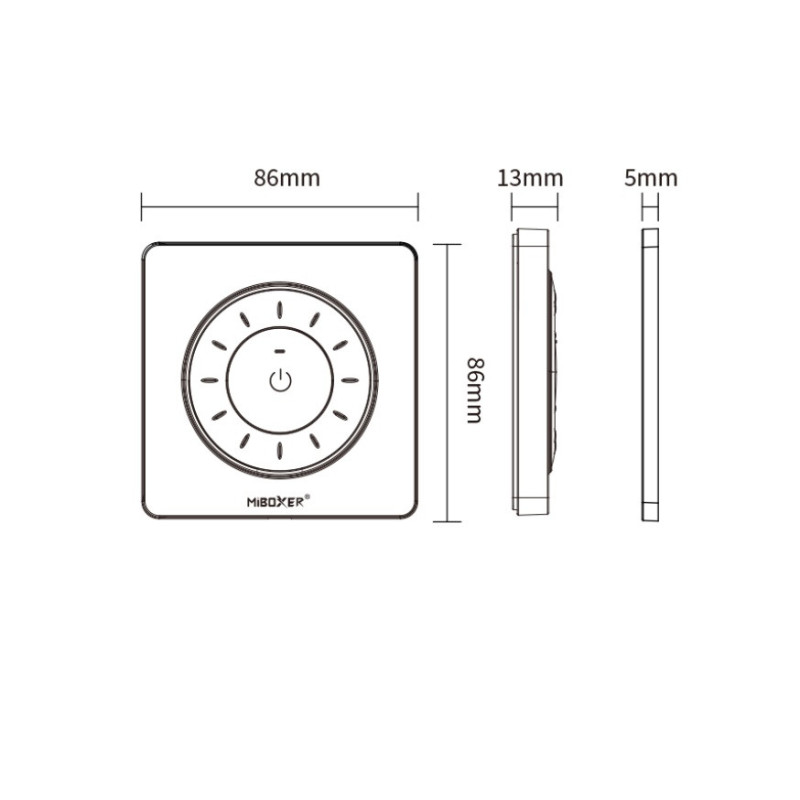 MiLight Pilot naścienny MONO CCT K3-P czarny
