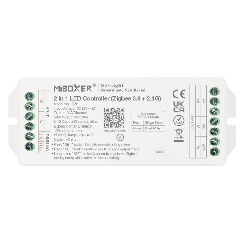 ODBIORNIK STREFOWY LED 2w1 MiLight PZ2 20A Zigbee 3.0