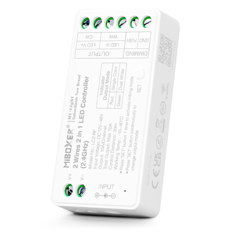 MiLight Odbiornik CCT 2 PIN MONO 2w1 strefowy LC2-RF