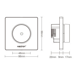 MiLight obrotowy ściemniacz Triak TRI-K1 WR TUYA +2.4GHz 230V biały